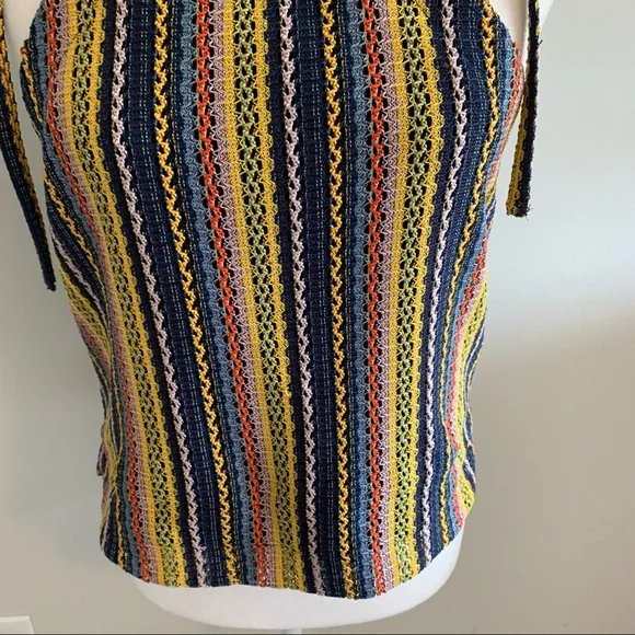 Madewell Texture and Thread Boho Colorful Striped Top - Picture 2 of 10